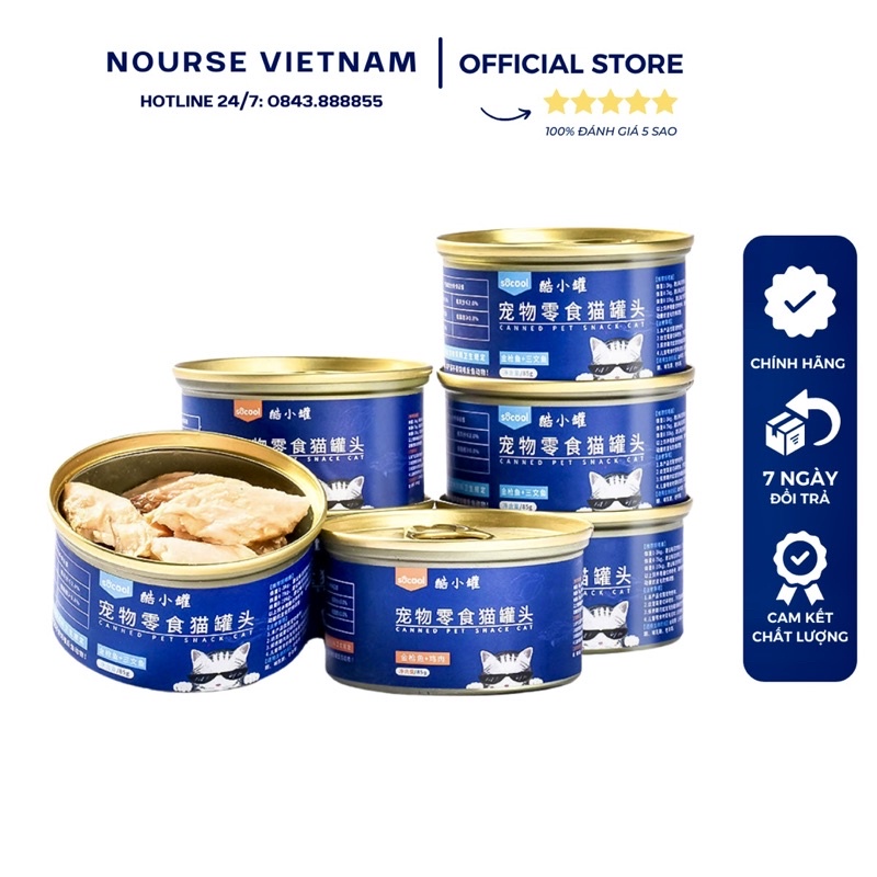 Pate SoCool cho mèo loại cao cấp vỗ béo cho mèo, với sốt siêu thơm ngon (85gr)