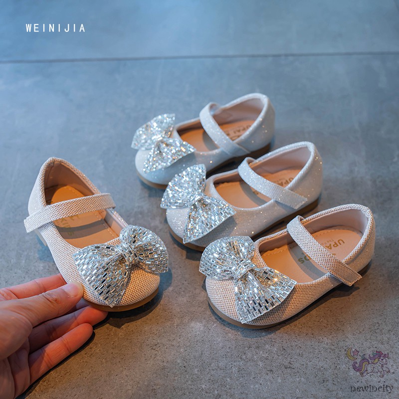 Giày búp bê đính đá phong cách Hàn Quốc dành cho bé gái