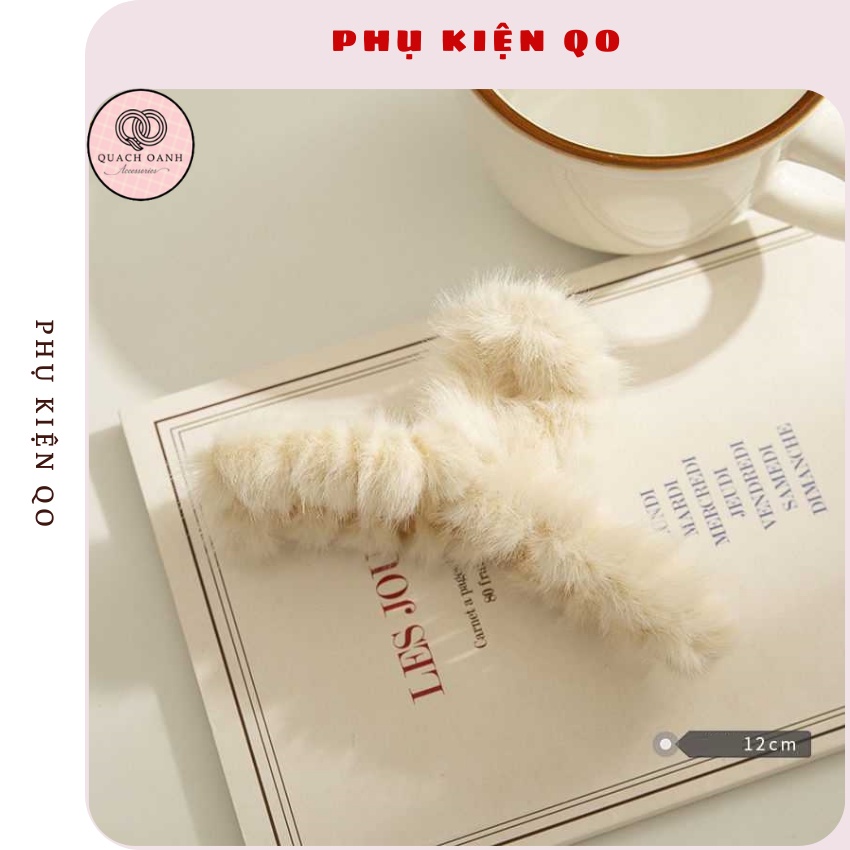 Kẹp Tóc Càng Cua Lông Cừu Cao Cấp Màu Sắc Ngọt Ngào - Phụ Kiện QO KEP36