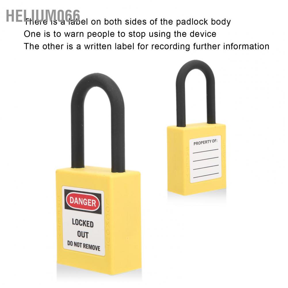 10 Bộ Khóa 38mm Lockout Lock Chống bụi Nylon Kỹ thuật Công nghiệp Cách nhiệt cụ an ninh cho các nhà máy Helium066