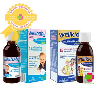 Vitamin tổng hợp cho bé Wellbaby 6 tháng - 4 tuổi Wellkid 4-12 tuổi