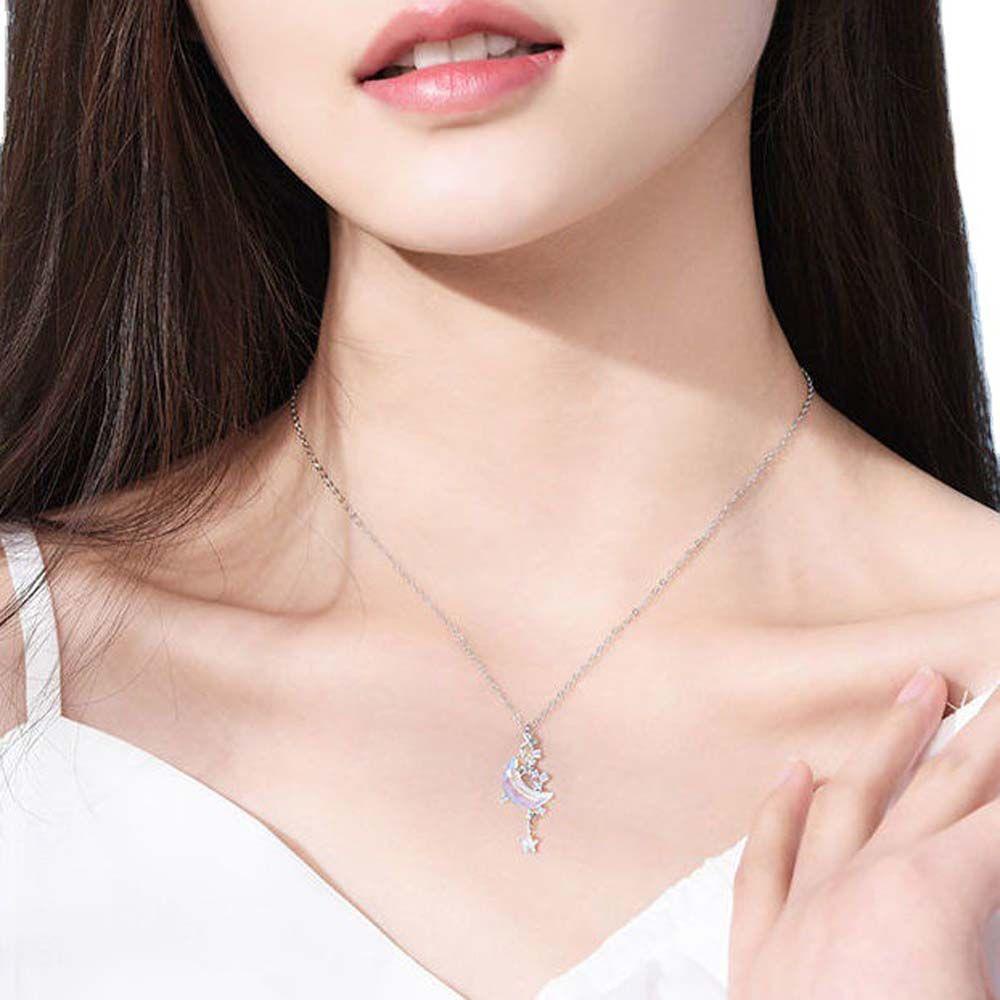 Vòng cổ Mặt Hình Mặt Trăng Và Ngôi Sao Sang Trọng Cho Nữ VANES1