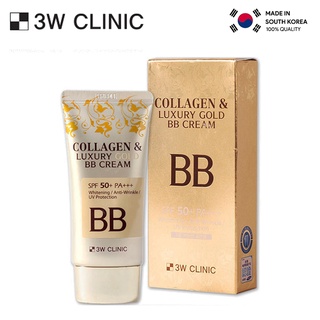KEM NỀN TRANG ĐIỂM COLLAGEN LUXURY GOLD BB CREAM 3W CLINIC 50ML