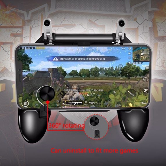 [GB.TECH] W11 PUBG Mobile Joystick Metal L1 R1 Trigger Game Shooter Controller for iOS Android