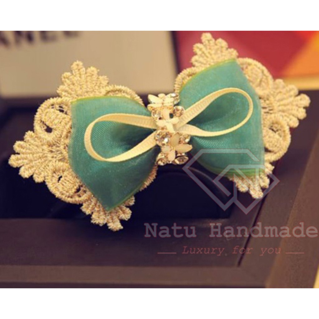 - Nguyên liệu làm hoa cài áo, kẹp tóc nơ - Mảnh ren hoa nhiều mẫu- gói 2c loại đẹp