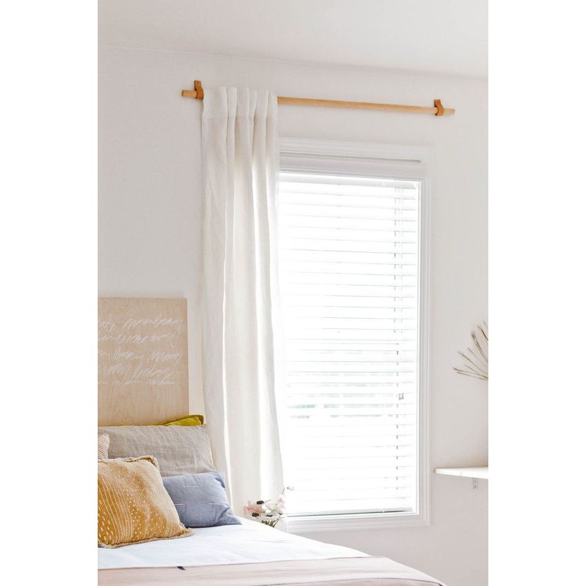 Thanh gỗ treo rèm suốt gỗ đa năng dài 220cm 200cm