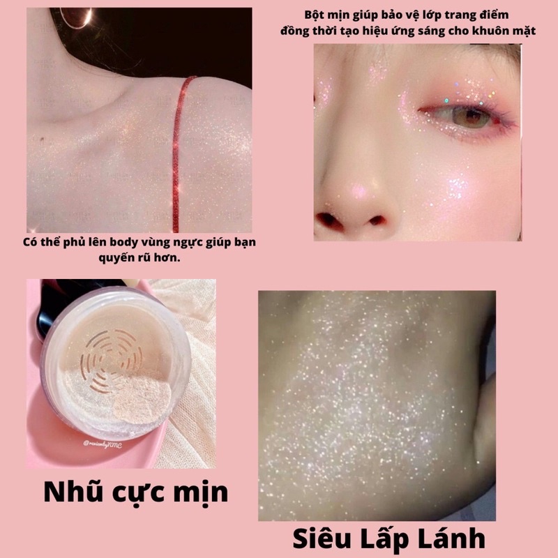 Phấn Phủ Bột Kiềm Dầu Có Nhũ Bắt Sáng - Love Alpha