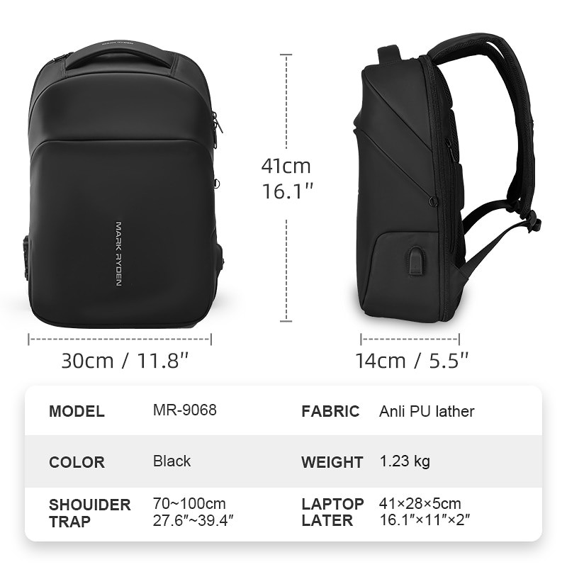 Balo đựng laptop Mark Ryden chống trộm 15.6 inch