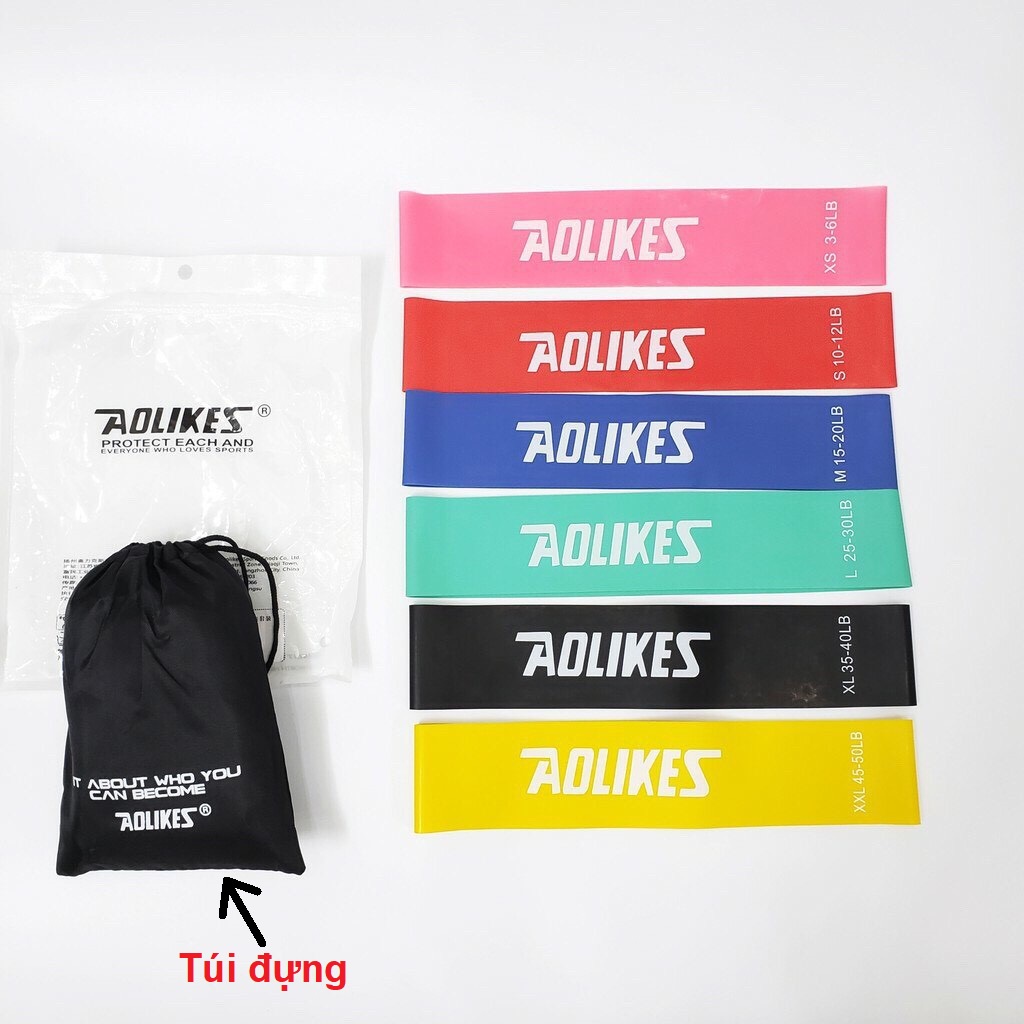 Dây mini Band, Dây cao su kháng lực Aolikes tập chân mông tại nhà JUSTFIT STORE