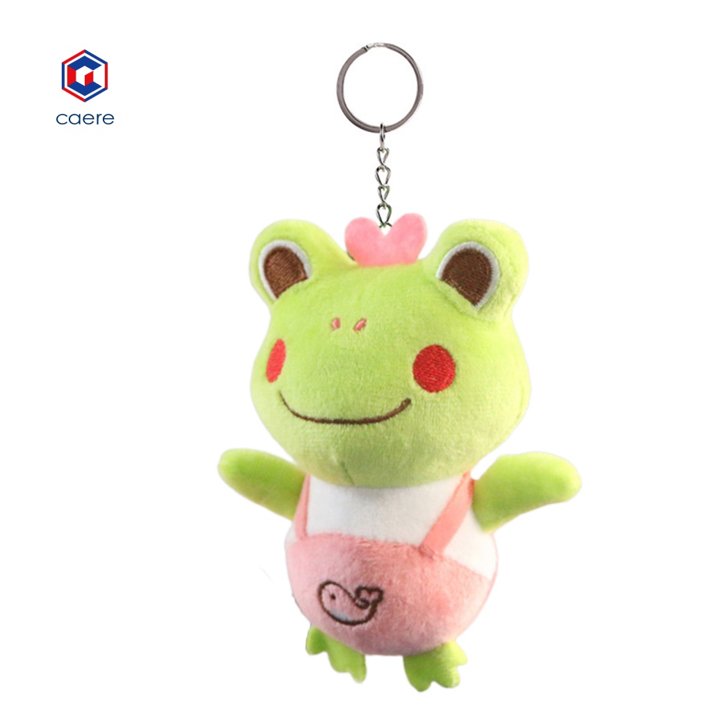 Cae| Móc Khóa Hình Ếch Xanh Nhồi Bông Thời Trang