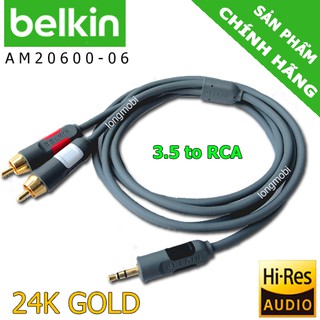 Dây cáp tai nghe 3.5 sang AV chất lượng cao | belkin 99.99% | 1.5m