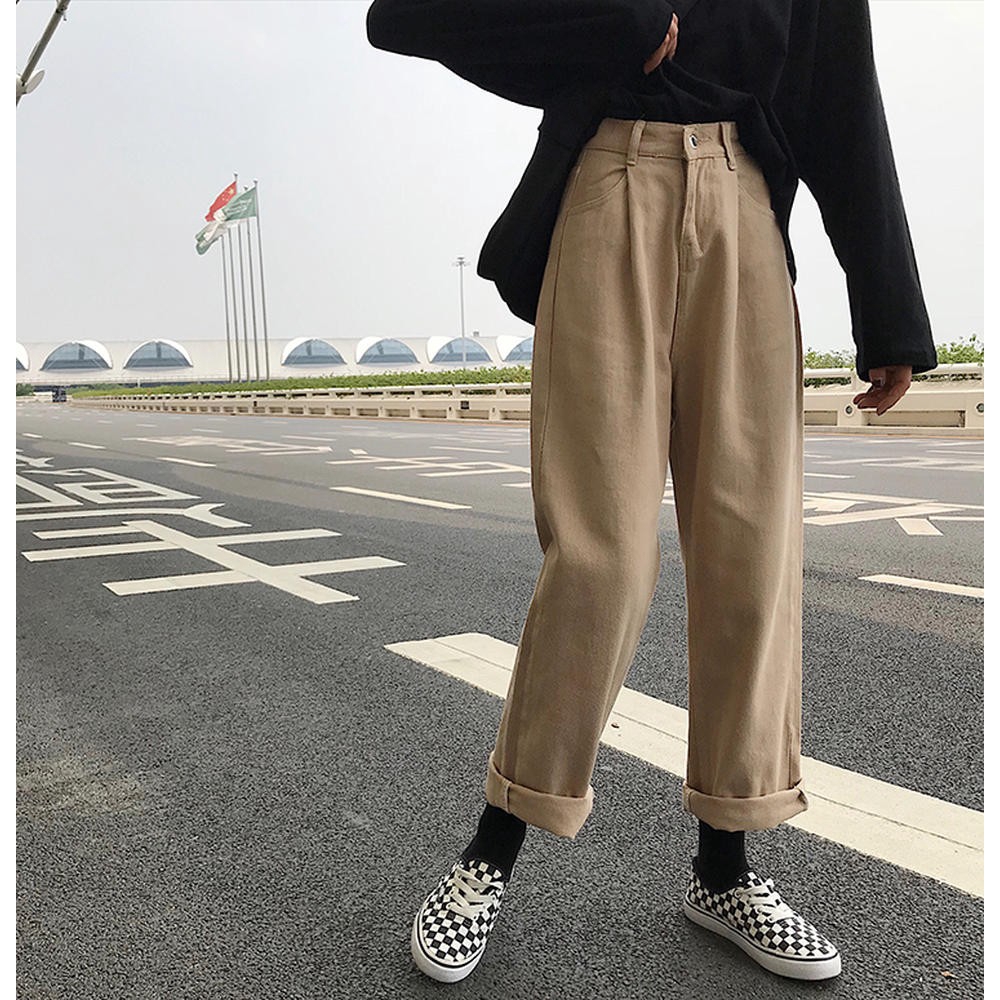 [25040] Quần Ống Rộng oversized Cạp Cao