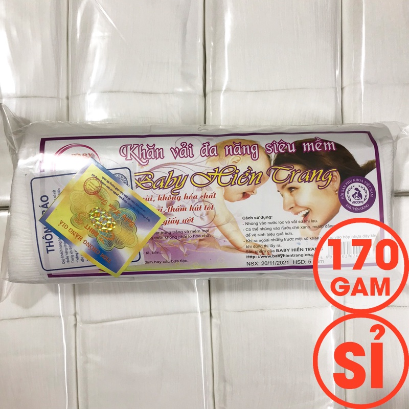 SỈ khăn vải khô đa năng BABY HIỀN TRANG 170g