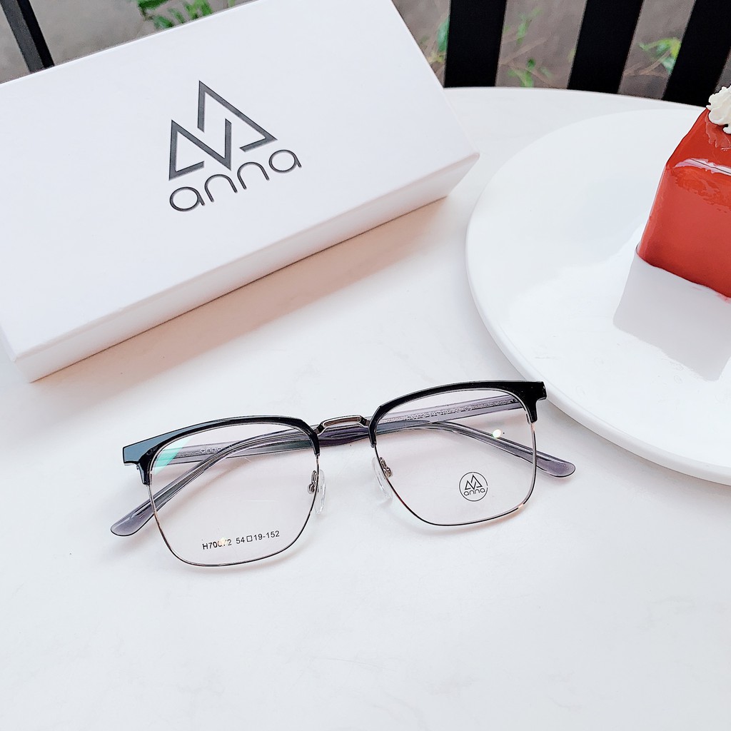 Kính mắt nửa gọng thời trang ANNA dáng vuông cho nam nữ sang trọng ANNA0024 | BigBuy360 - bigbuy360.vn
