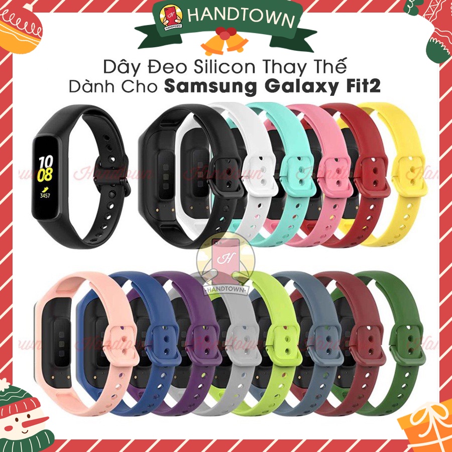 Dây đeo silicon thay thế cho đồng hồ vòng đeo tay thông minh Samsung Galaxy Fit 2 Fit2 SM-R220 cao su