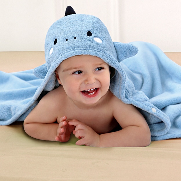 Áo choàng tắm bé Mambobaby khăn tắm có mũ cho bé chất liệu mềm mịn thấm hút nhanh thân thiện với làn da trẻ nhỏ