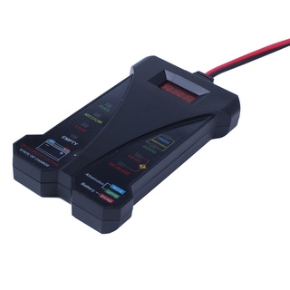 MP0514A 12V Digital Battery Tester Voltmeter and Charging System Analyzer with LCD Display and LED Indication - BLACK VERSION