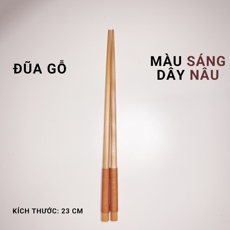 01 Đôi Đũa Gỗ Sồi Đầu Nhọn Phong Cách Nhật Bản