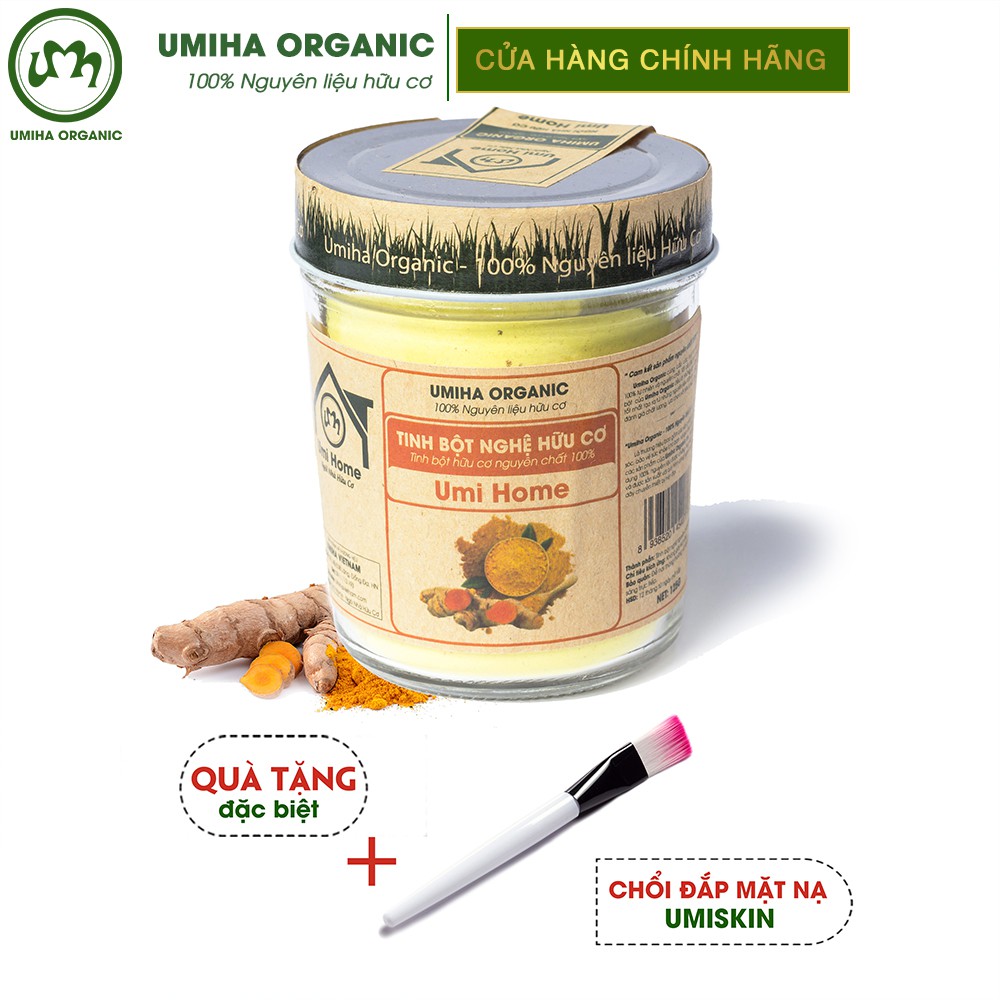 Tinh bột Nghệ đắp mặt nạ hữu cơ UMIHA nguyên chất | Turmeric Powder 100% Organic 125g