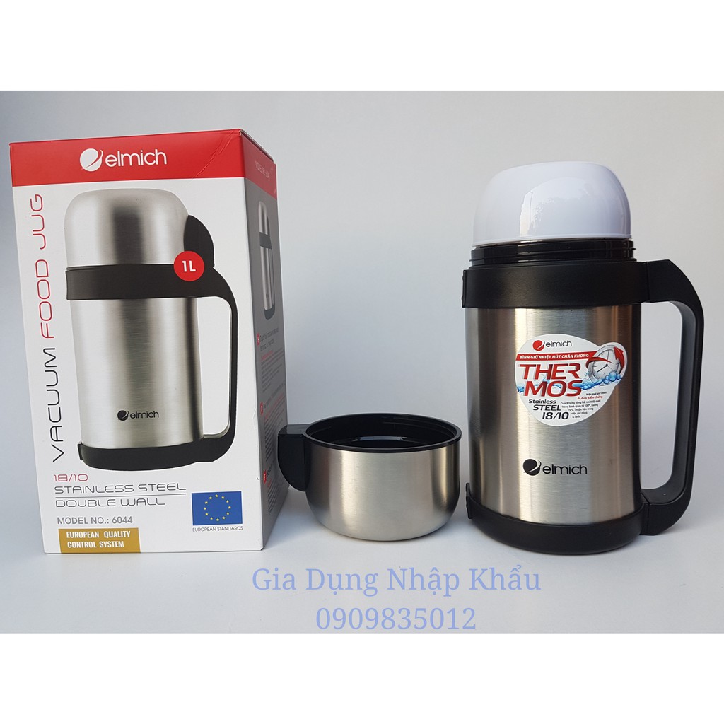 Bình đựng thức ăn giữ nhiệt Elmich Inox 304 1000ML El6044