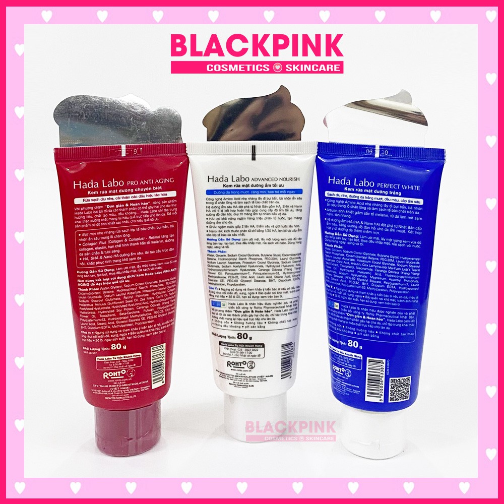 Sữa rửa mặt Hada Labo cấp ẩm chuyên sâu, dưỡng trắng trẻ hóa làn da 80g | BigBuy360 - bigbuy360.vn
