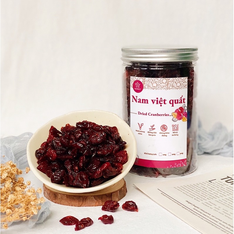 Quả nam việt quất sấy khô Mỹ Davinut 500g, cranberry nam viet quat nhập khẩu ngon giá rẻ