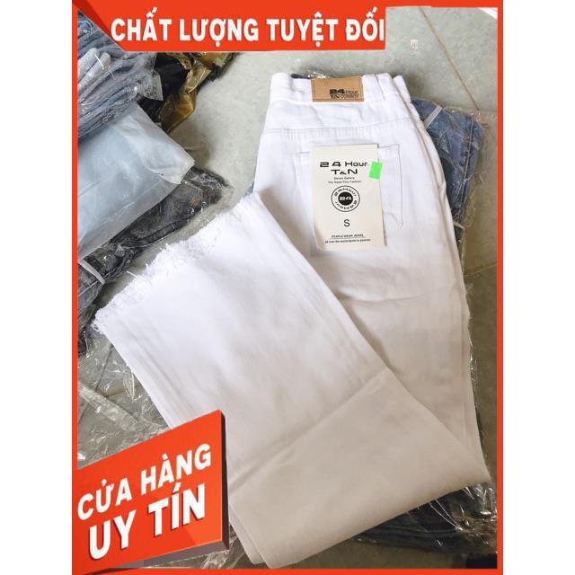 Quần Baggy jeans ống rộng trắng- cullotes trắng