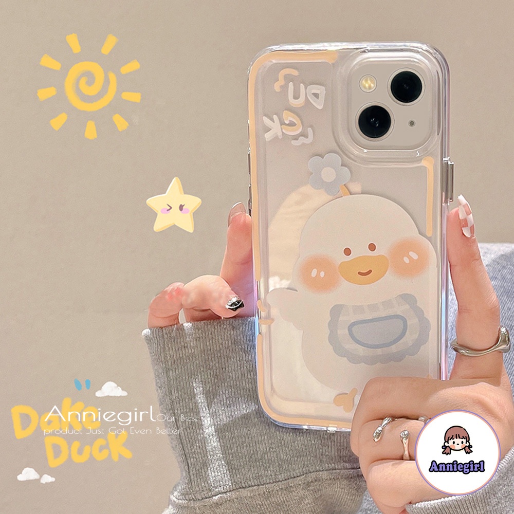 Ốp Điện Thoại TPU Acrylic Mềm Chống Mồ Hôi In Hình Chú Vịt Dễ Thương Cho IPhone 13 12 11 Pro Max X XR 8 7 Plus Ultra
