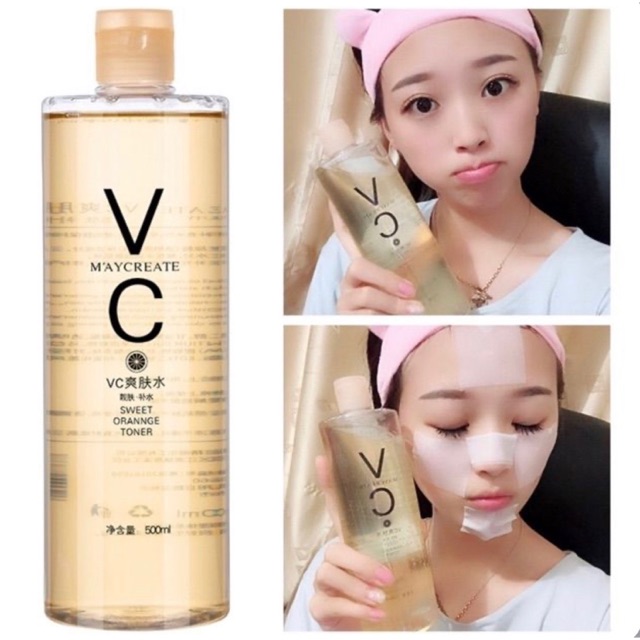 NƯỚC HOA HỒNG MAYCREATE VC SMOOTHING MOISTURISING TONER 500ml