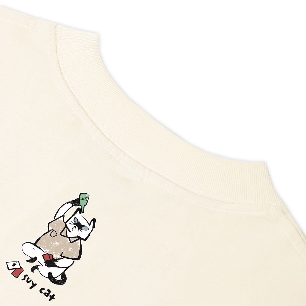 Áo Thun Teelab Local Brand Unisex Gambling Cats / Kem TS150