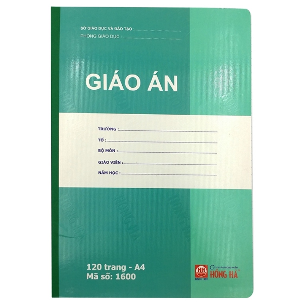 Sổ giáo án dòng kẻ ngang 120 trang Hồng Hà 1600