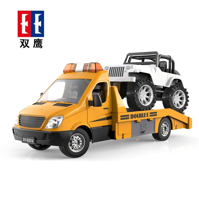 Xe ô tô cứu hộ điều khiển từ xa E 674 + xe jeep nhỏ