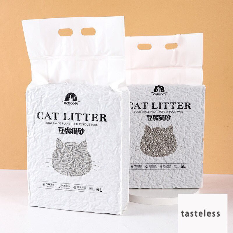 Cát vệ sinh mèo Tofu cat litter 6l tự nhiên không độc hại , vón cục khử mùi tốt - Gấu Tím Petshop