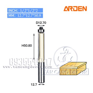 Mũi phay thẳng Arden cốt 12.7 x 12.7 x 50.80 - A040084