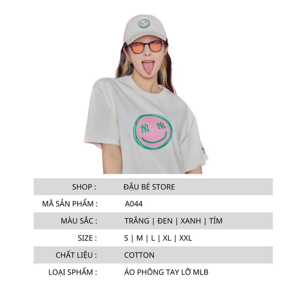 Áo Thun Nam Nữ Tay Ngắn Cổ Tròn Ml.B Thời Trang Cá Tính - Áo Phông Unisex Mặt Cười Form Rộng Năng Động - Daube - A044