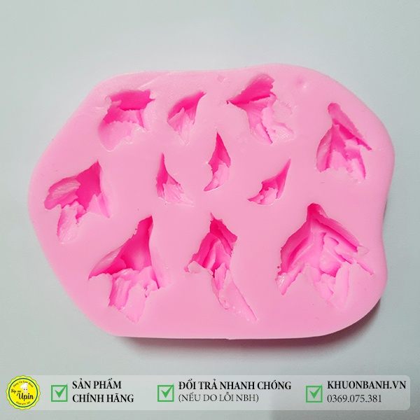 Khuôn silicon vỉ 11 hoa rơi làm rau câu xôi đậu