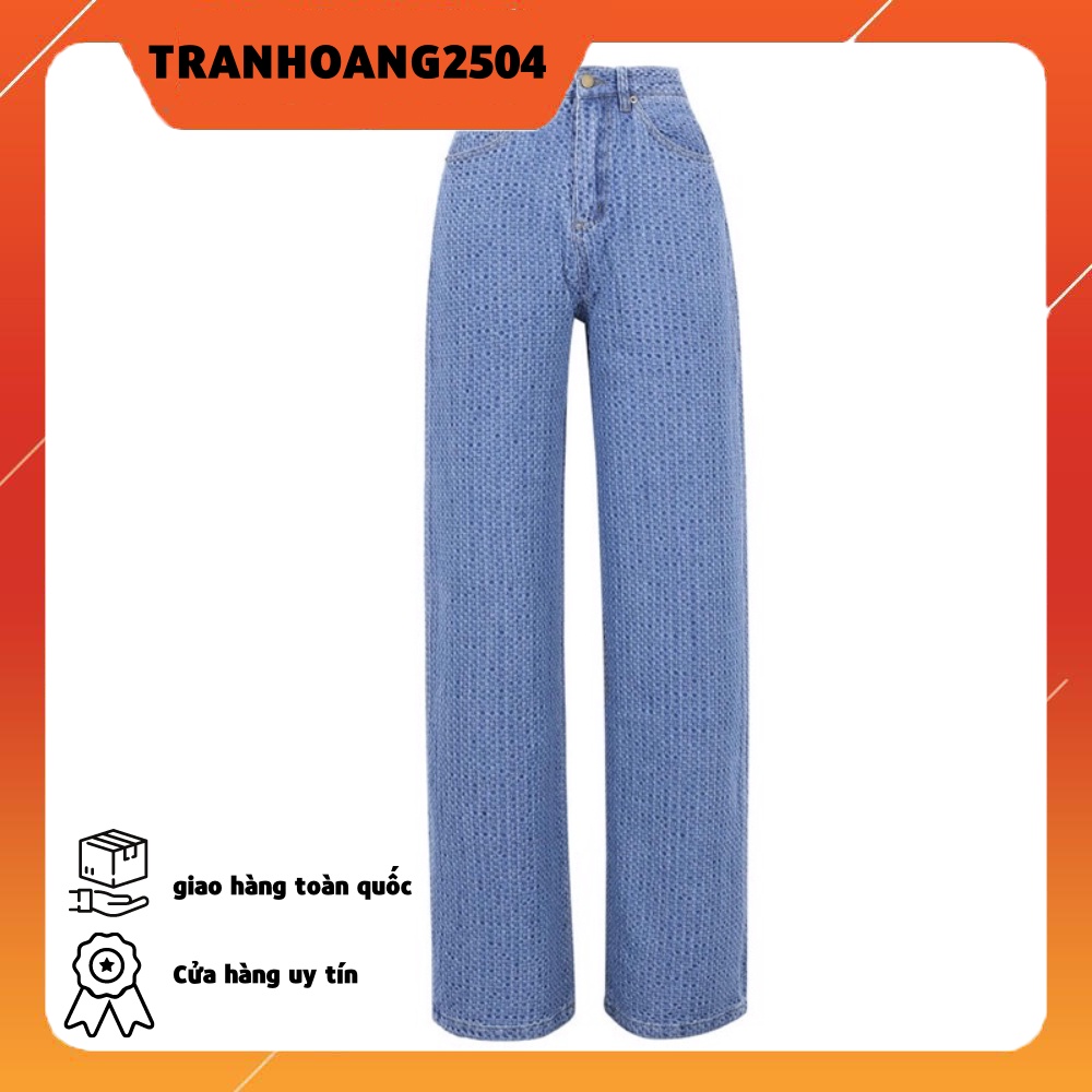 IMAODOU Quần Jeans Dài Ống Rộng Thời Trang Cho Nữ