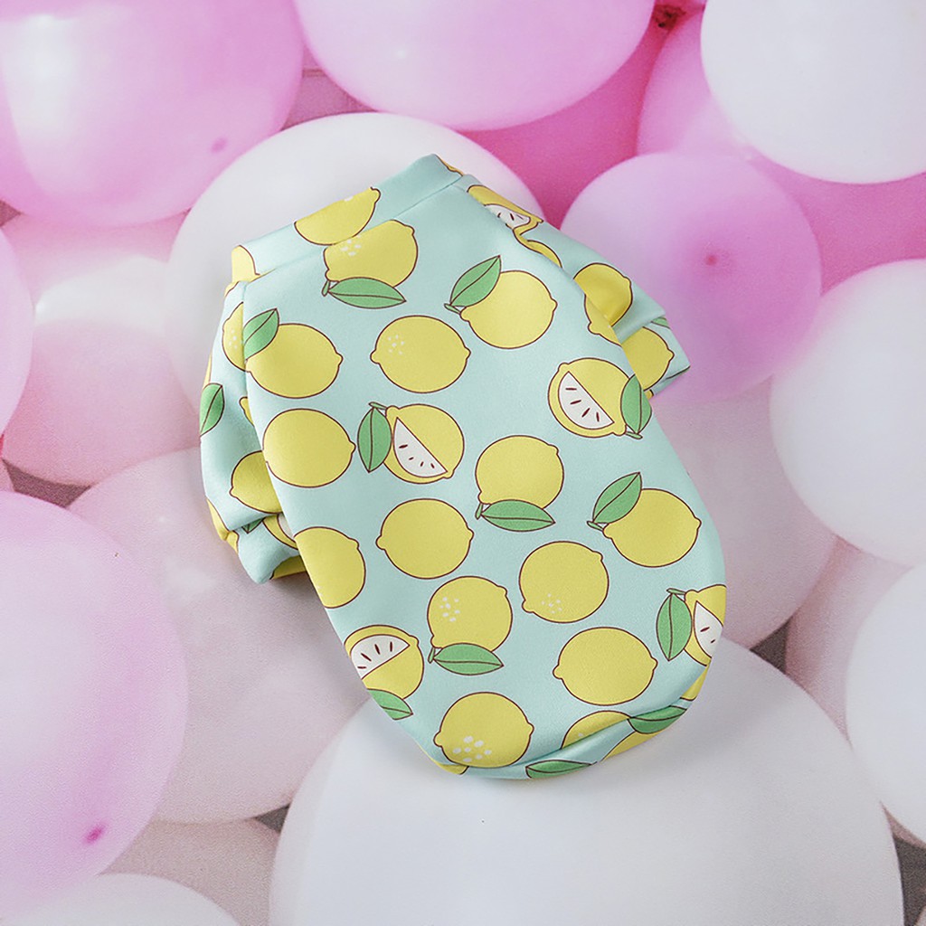 Áo Cotton Cổ Tròn In Họa Tiết Hoạt Hình Đáng Yêu Cho Thú Cưng
