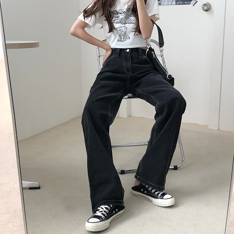 Quần Jean Thẳng Lưng Cao 36012