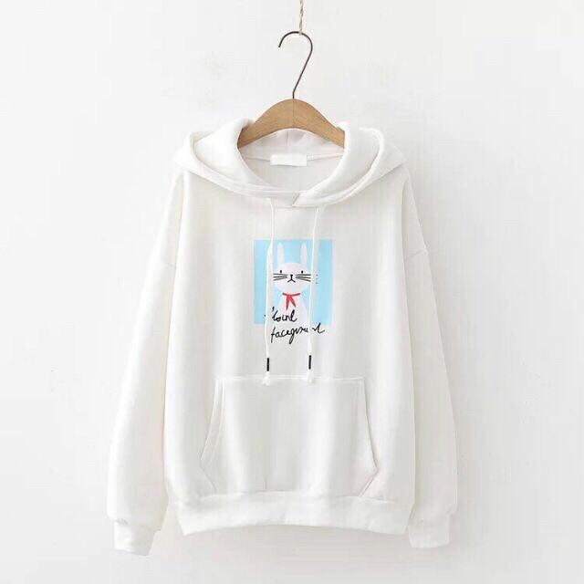 Áo hoodie thỏ mẫu mới siêu cute, áo hoodie nỉ đủ màu như hình