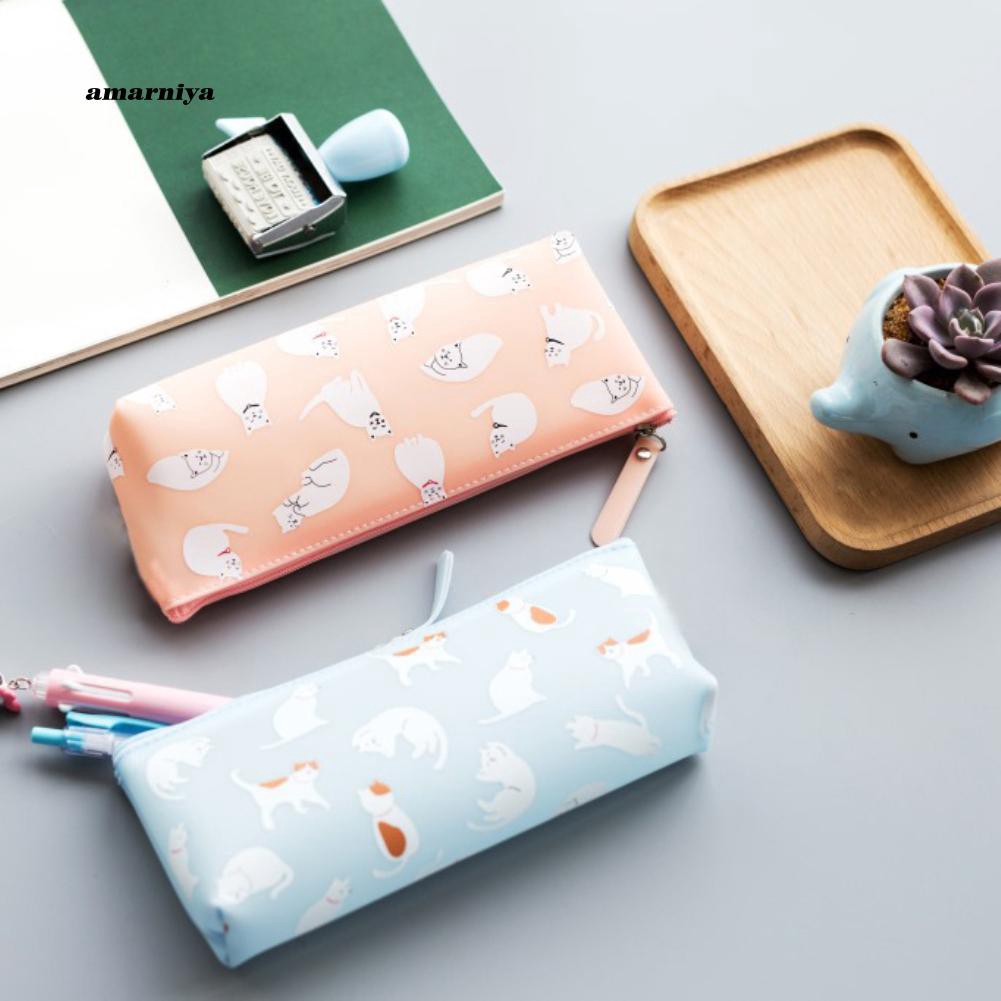 Bóp viết silicon hình mèo dễ thương