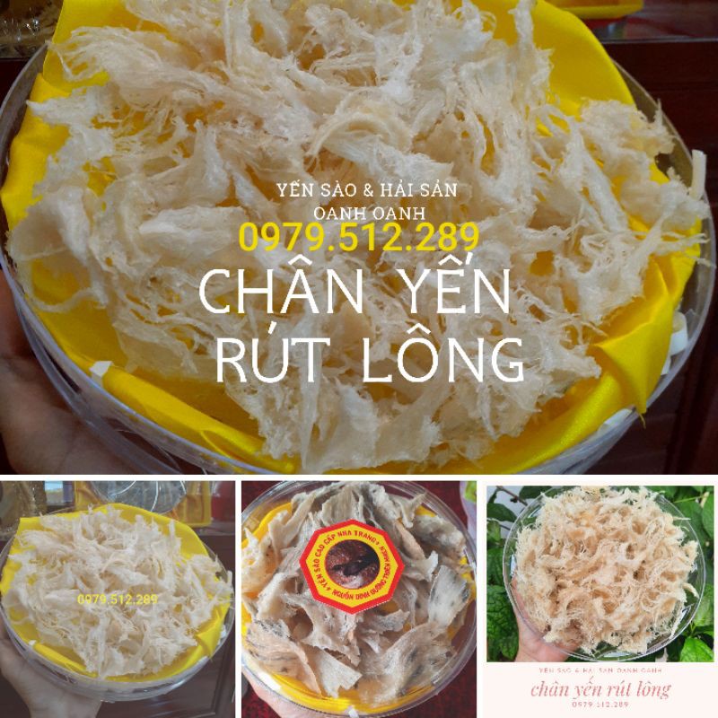 10Gr Chân yến rút lông đã làm sạch nguyên chất - Tặng đường phèn, táo đỏ, long nhãn, hạt chia