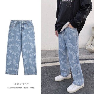 Quần Jean unisex ống rộng thời trang Hàn Quốc (Hàng có sẳn-ảnh thật ở cuối)