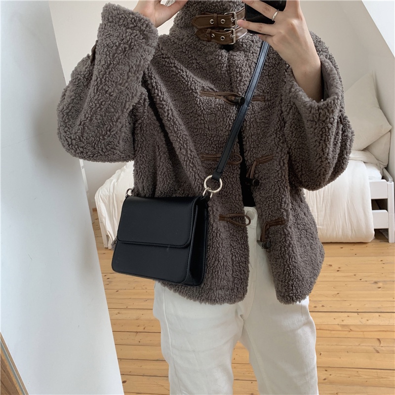 Túi xách vuông IELGY dây xích đeo vai retro thời trang nữ