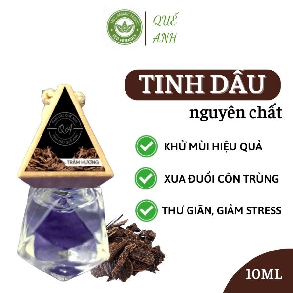 Tinh dầu treo xe ô tô Quế Anh tinh dầu trầm hương 10ml