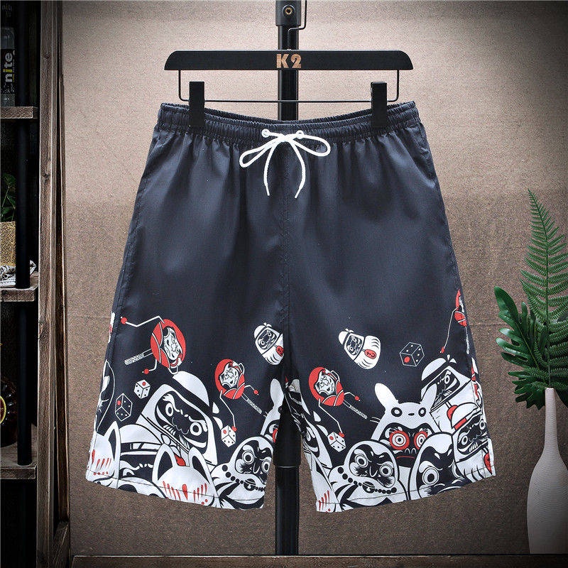 Quần Short Đi Biển Dáng Rộng Size Lớn Khô Nhanh Chống Phai Màu Cho Nam