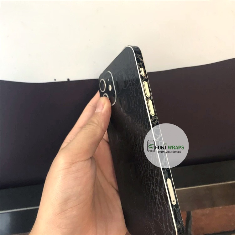 Tấm dán Skin FULL viền Họa tiết da cá sấu Dành cho 14prm, 13prm , 12prm , 11prm , xsm , 11pro , 12pro , 13pro - FukiShop