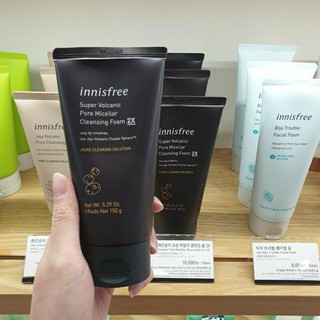 Sữa Rửa Mặt Tro Núi Lửa Bản Cải Tiến Innisfree Super Volcanic Pore Micellar Cleansing Foam 2X