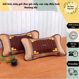 Gối trúc mây,gối đan giả mây cao cấp điều hoà thoáng khí