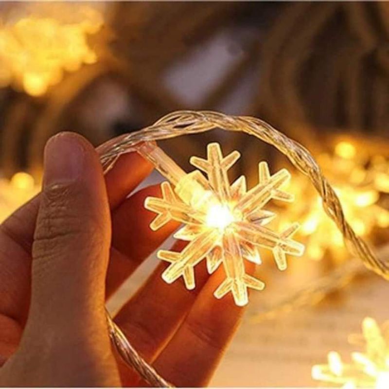 Đèn Nháy Trang Trí Hình Bông Tuyết, dây đèn trang trí Decor Phòng